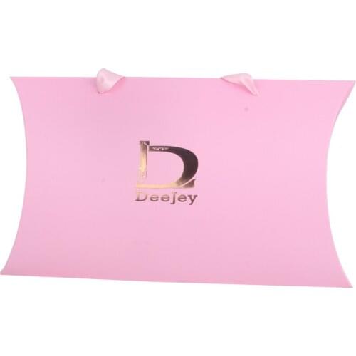 Custom logo printing hair extensions bundles wigs Packaging Box underwear dress shopping packing box with ribbon handle