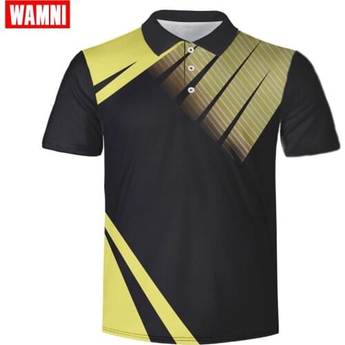 WAMNI Brand Fashion 3D Tennis Shirt Harajuku Youth Bodybuilding Man Sport Loose -shirt Quick Drying Badminton Shirt
