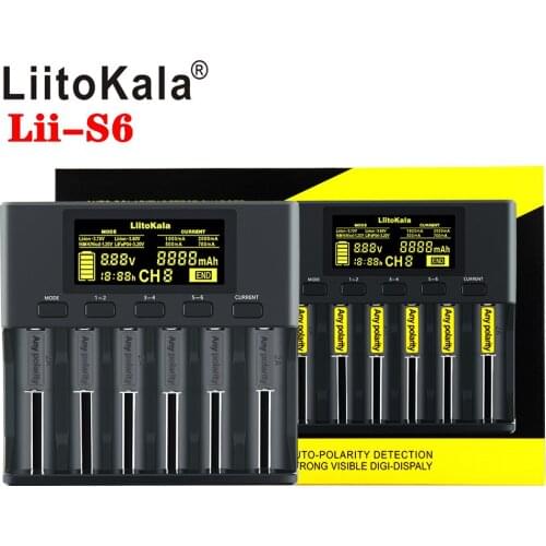 Liitokala Lii-PD4 lii-PD2 lii-500S lii-500 lii-600 lii-S6 lii-S8 3.7V 18650 18350 21700 20700 26650 lithium 1.2V battery Charger