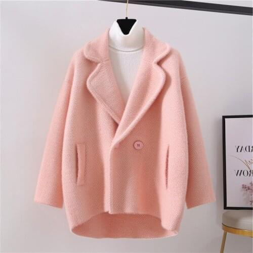 Fur Coat women leopard knitted sweater winter animal print 2020 winter thick long sleeve female fur coat casual new fashion