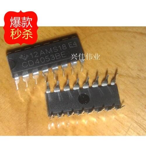 10PCS New CD4053 CD4053BE DIP-16 multiplexer / demultiplexer
