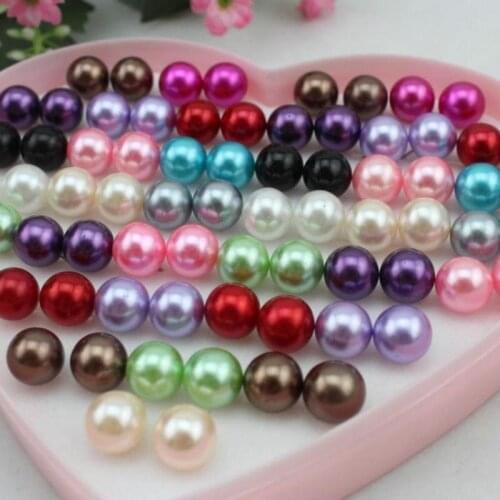 Heart box 72pcs(36pairs) colorful 12mm round mix colors luster pearlized pearl stud earrings w/ heart gift box and free nuts