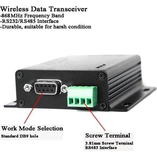 3km 868MHz Lora Wireless Data transmission RF module RS485/RS232 Data encryption Transmitter/Receiver Industrial remote control