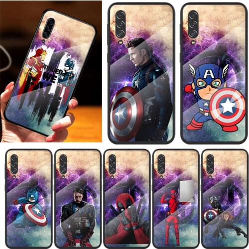 Art Hero Captain For Samsung Note 20 10 9 8 Ultra Lite Plus 5G A70 A50 A40 A30 A20 A10 Tempered Glass Phone Case