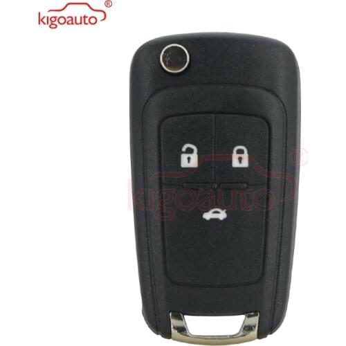 Kigoauto Flip key shell 3 button for Chevrolet Cruze Orlando Malibu Impala 2010 2011 2012 2013 2014