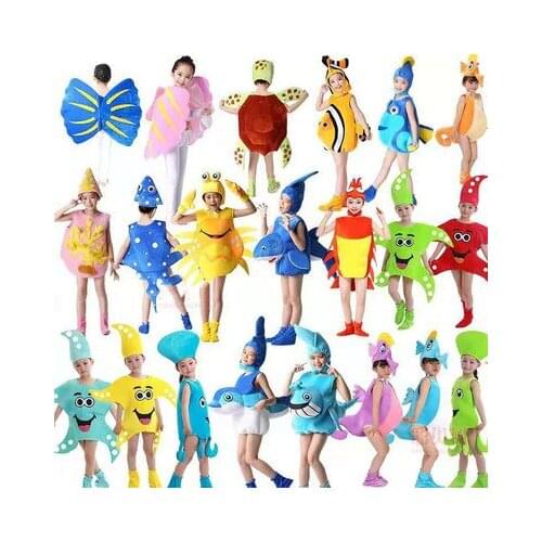Baby AdultHalloween Easter Carnival Cosplay Costume Childrens marine animal Stereoscopic Clownfish coral starfish whale cosplay