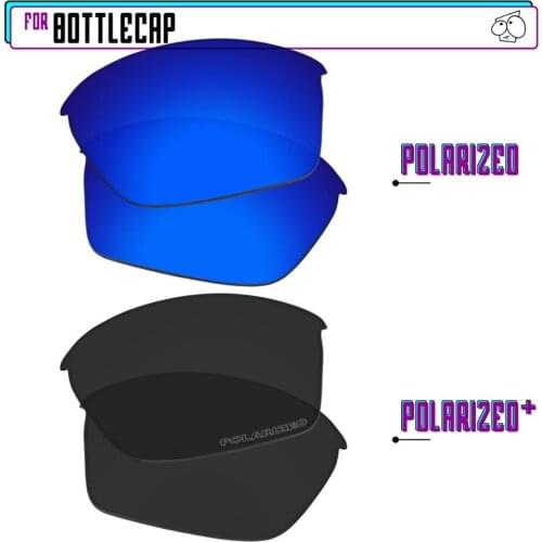 EZReplace Polarized Replacement Lenses for - Oakley Bottlecap Sunglasses - Black P Plus-Navy P