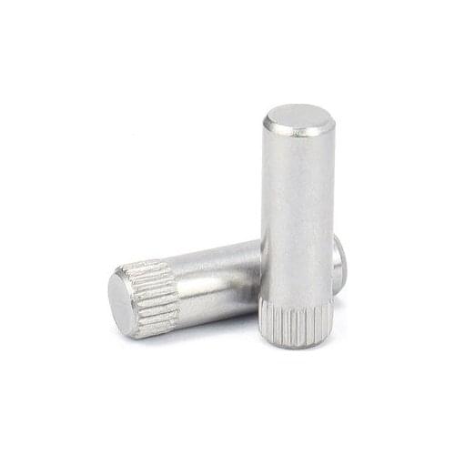 10pcs M6 stainless steel knurled pins toy connecting rod lock pin axis hinge cylindrical dowels positioning dowel 10mm-40mm long