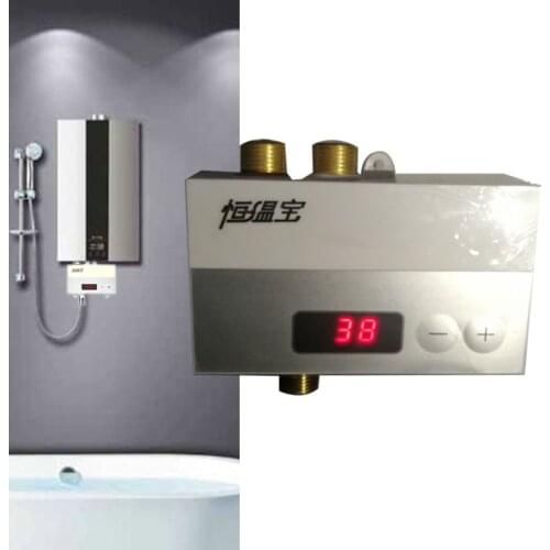 JMKWS Solar Water Heaters Thermostat Faucet Adjusting Temperature Electronic Intelligent Mixing Valve Thermostatic Shower Faucet