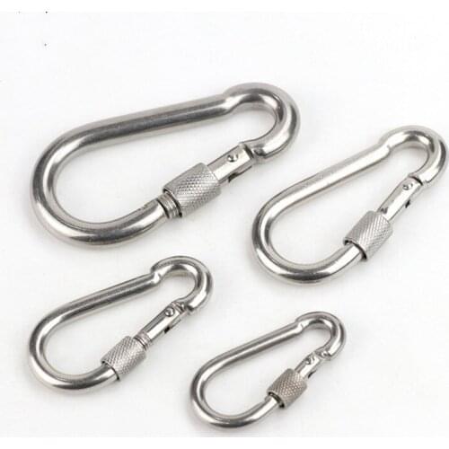 Backpack Carabiner Keychain Outdoor Camping Hiking Aluminum Alloy D-Ring Snap Clip Lock Buckle Hook Mountain Climbing Tools