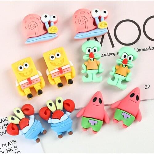 Kawaii Spongebobs Squarepants Doll Toy Model Scene Diy Accessories Series Anime Cartoon Cute Pvc Figures Gift for Kids Gift