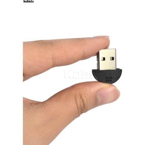 Kebidu Portable Studio Speech Super Mini USB 2.0 Microphone MIC Audio Adapter Driver Free for MSN PC Notebook Lectures Teaching