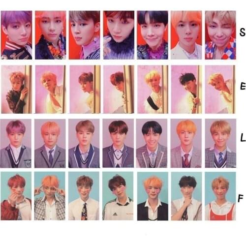 Korean boy band KPOP Bangtan Boys Album LOVE YOURSELF Answer Paper Lomo Cards signature Homemade Card HD Photocard