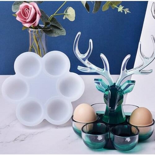 Egg Storage Box Epoxy Resin Mold Elk Jewelry Holder Silicone Mould DIY Crafts Necklace Earrings Organizer Case Rack Casting