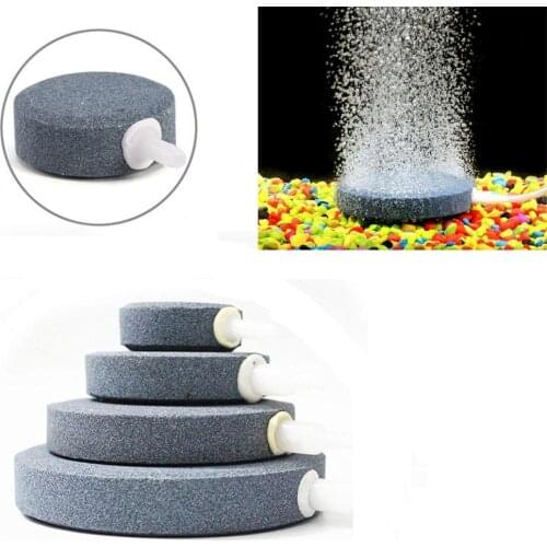Fish Tank Bubble Air Stone Round Ceramic Airstone Oxygen Pumps Accessory