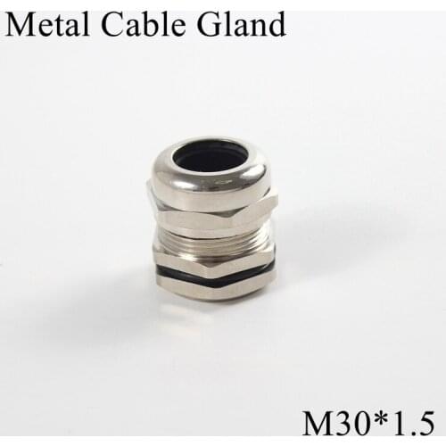 1piece/lot M30 Metal Cable Gland IP68 Waterproof Nickel Brass Connector Glands For 13-18mm Electric Wire M30*1.5 Copper Joint