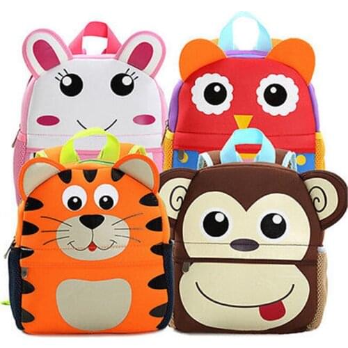 Cute Fashion Kid Toddler Backpack Kindergarten Schoolbag Baby Cartoon Animal Bag Shoulder Bag