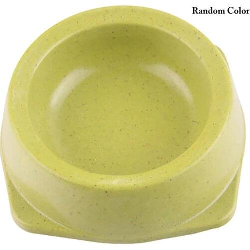 1pc Pet Food Bowl Non-Slip Bamboo Fiber Pet Water Food Bowl Pet Feeding Supplies For Cat & Dog Random Color Pet Feeder