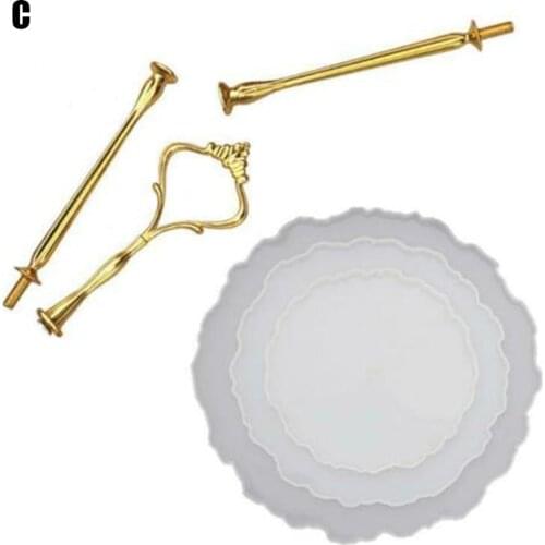 Newly Three layer Irregular Fruit Disc Big Plate Resin Silicone Mold Oversized Tray Craft Mould