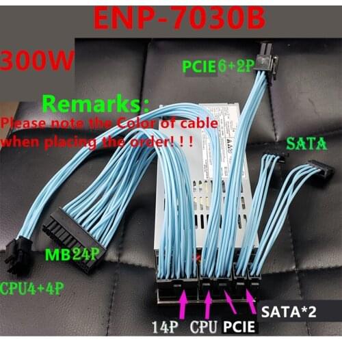 New PSU For Enhance FLEX NAS Small 1U LOLI A4M T34 M41 K35 K39 K49 300W Power Supply ENP-7030B