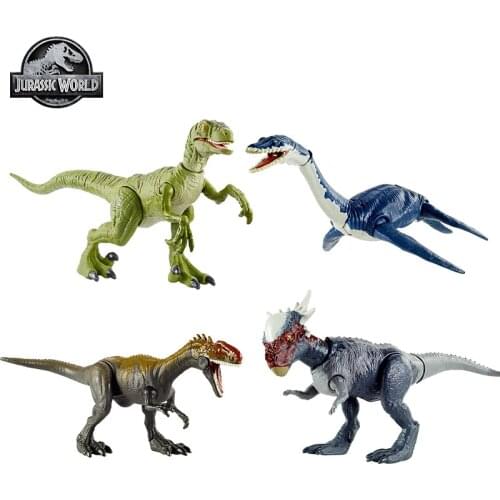 Original Jurassic World Dinosaur Carnivorous Savage Strike Monolophosaurus Plesiosaur Stygimoloch Velociraptor Toys for Boys