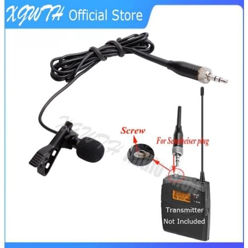 Lapel Lavalier Microphone Mini Condenser Omnidirectional Clip On Mic For Sennheiser Wireless BodyPack Transmitter System 3.5mm