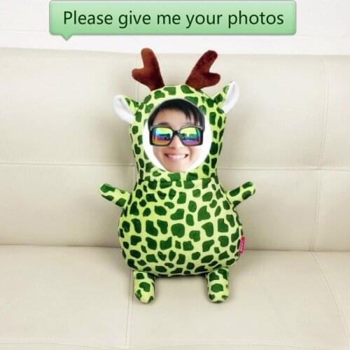 Provide photo The deer doll cushion Real human pillows Christmas decorations diy gift Birthday Valentines Day Personality