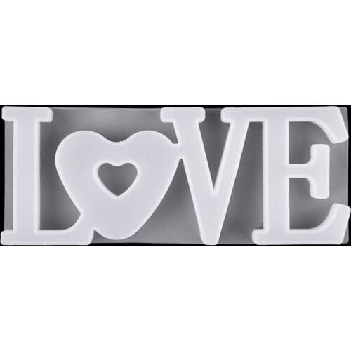 Clear Silicone Casting Mold LOVE Sign Gypsum Ornament Mold For DIY Soap Candle Clay Resin Casting Supplies Handmade Craft
