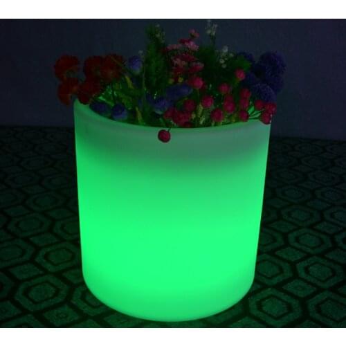 Remote control Colorful Changeable Led Luminous flash flower pot of indoor illuminated Light planter pot Free Shipping 10pcs/Lot