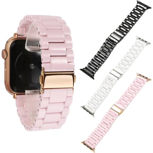 For Apple Watch Ceramic Link Band iWatch Series 1 2 3 4 5 Strap 44mm 40mm 42mm 38mm Watchbands Wrist Band