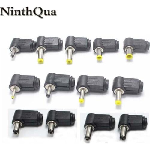 2PCS Male DC Power Plug Connector Angle 90 degree L Shaped plastic 5.5*2.5 5.5*2.1 4.8*1.7 4.0*1.7 3.5*1.35 3.5*1.1 2.5*0.7mm
