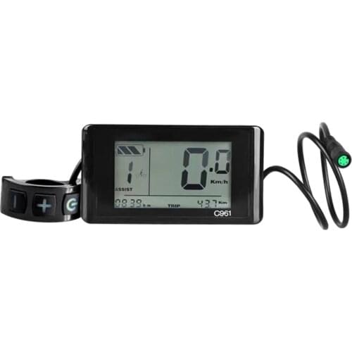 Electric Bicycle Speedometer Waterproof Cycle Bike Computer Multi-Functions E-Bike Odometer with LCD Display Meter Screen