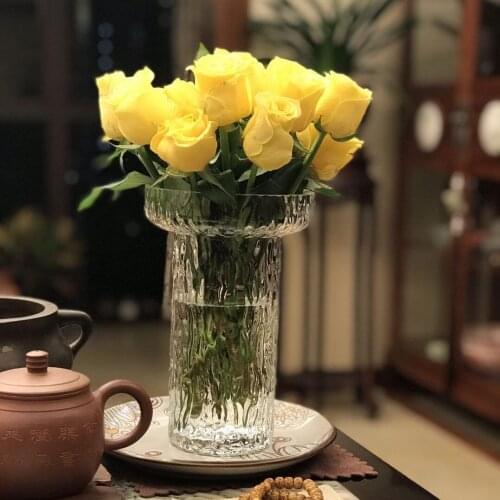 Crystal Clear Vase Versatile Desktop Light Luxury Soft Flower декор для дома Aesthetic Room Decor скандинавский стиль цветы