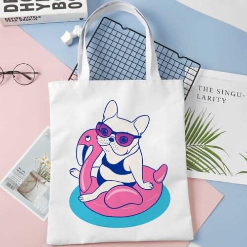 French Bulldog shopping bag bolsa handbag recycle bag shopping bag boodschappentas bolsas reutilizables bolsa compra net cabas