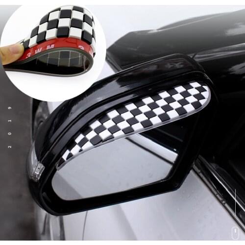 2PCS Universal Flexible PVC Car Rearview Mirror Rain Eyebrow Shade Shield Rainproof Blades Sun Visor Rain Cover Car Accessories