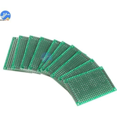 10PCS 4x6 cm 40x60mm Universal Printed Circuit PCB Board Protoboard For Arduino FR4 Experimental Development Plate