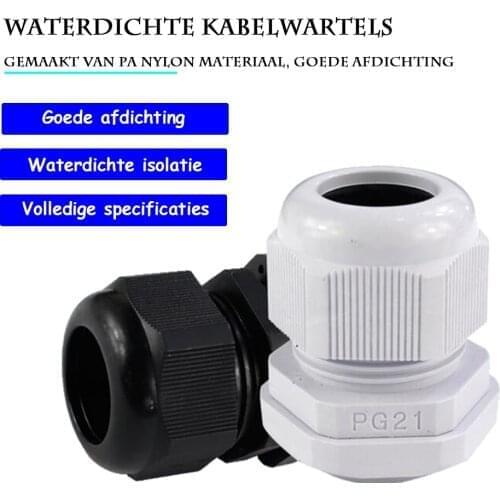 10 PCS Nylon Waterproof Connector Wire Sealing Fixing Head M20 Locking PG36/42/48/63 Cable Glands Threading