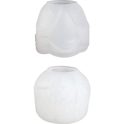 2 Style DIY Rose Flower Glass Glazed Cup Resin Mold Candlestick Base Candle Holder Silicone Mold Art Crafts Tools