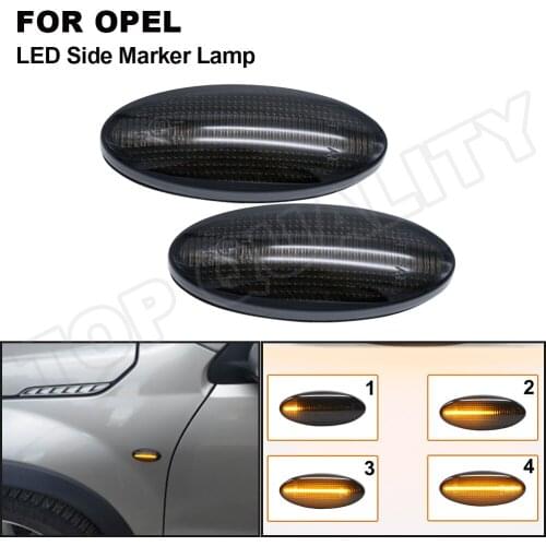 2X Smoke LED Side Marker Light Indicator Repeater Turn Signal Lamp For Opel Vectra B MK1 1995 1996 1997 1998 1999 2000 2001 2002