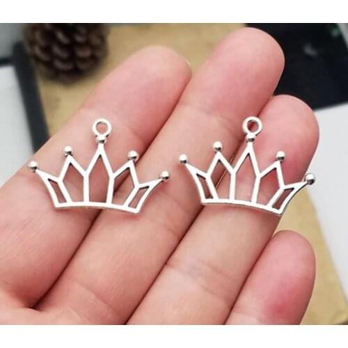 30pcs/lot--20x30mm, crown cham,Antique silver plated crown charms,DIY supplies,Jewelry accessories