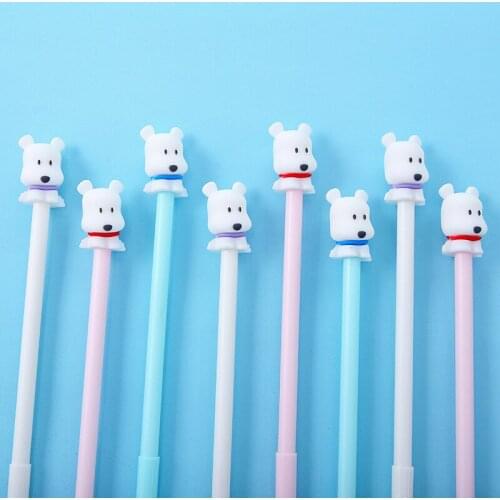 36 pcs/lot Funny Dog Gel Pen Cute 0.5 mm black Ink Signature Pens Promotional Gift Stationery School Supplies
