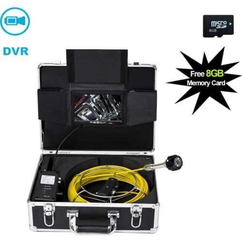 7Inch 20M/30M Cable Drain Sewer Pipeline Industrial Endoscope Camera Inspection Video Recorder 23MM lens IP68 Waterproof