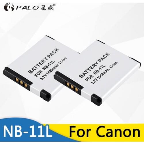 Palo 2pcs 1000mAh NB-11L NB 11L NB11L Rechargeable Camera Battery For Canon A2600 A3500 A4000IS IXUS 125 132 140 240 245 265 HS