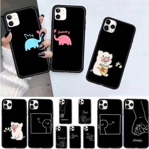 Always Forever Best Friends BFF Phone Case for iPhone 11 12 pro XS MAX 8 7 6 6S Plus X 5S SE 2020 XR