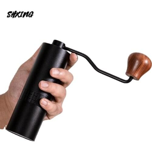 Black Color Stainless Steel Ground Coffee Beans Hand Grinder Hand-washed Italian Grinder Household Hand Grinding Spice Grinder