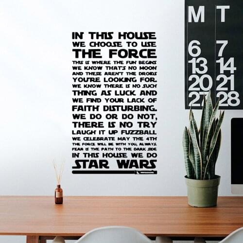 Diy IN THIS HOUSE Text Home Decoration Accessories Living Room Bedroom Wall Stickers Waterproof Wallpaper