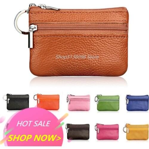PU Leather Coin Purses Womens Small Change Money Bags Pocket Wallets Key Holder Case Mini Functional Pouch Zipper Card Wallet