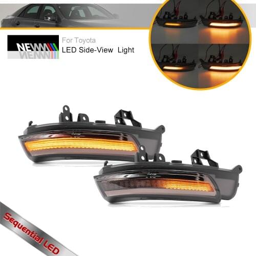 Smoked Sequential Turn Signal Side Mirror Repeater Lamp for Toyota Prius iQ Camry Saloon Scion IQ Avalon Wish, Canbus Error Free