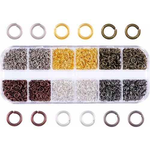 Iron Open Jump Ring Jumpring Connectors Jewelry Findings Component Accessories DIY Close but Unsoldered Mix 4/5/6/7/8mmx0.7mm