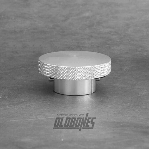 Modified aluminum alloy CNC fuel tank cover gas tank cap mash400 500 For CG125 retro vintage motorcycle Silver